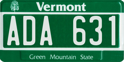 VT license plate ADA631