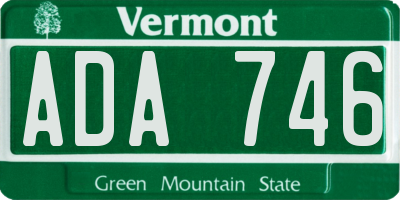 VT license plate ADA746