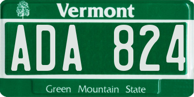 VT license plate ADA824