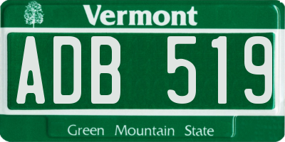 VT license plate ADB519