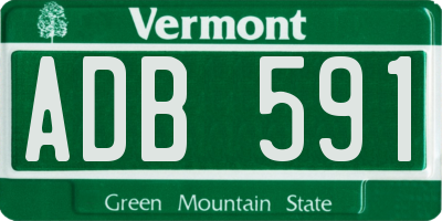 VT license plate ADB591