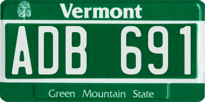 VT license plate ADB691