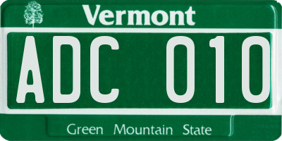 VT license plate ADC010