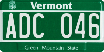 VT license plate ADC046