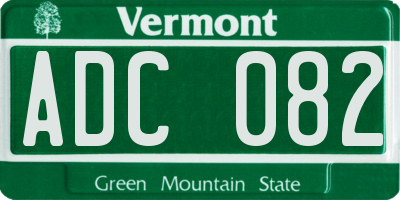 VT license plate ADC082
