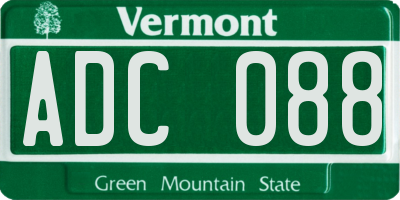 VT license plate ADC088