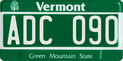 VT license plate ADC090