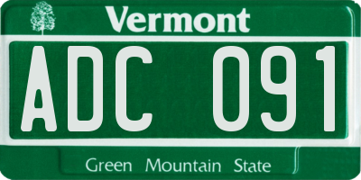 VT license plate ADC091