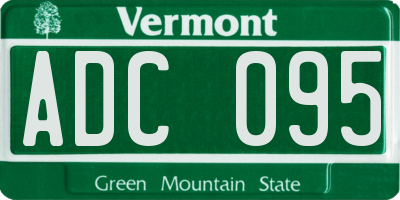 VT license plate ADC095
