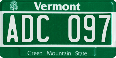 VT license plate ADC097