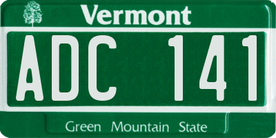 VT license plate ADC141