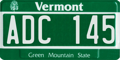 VT license plate ADC145