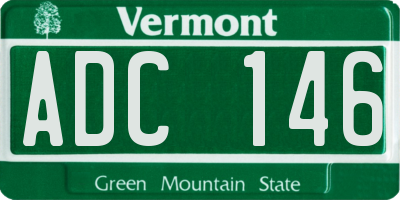 VT license plate ADC146