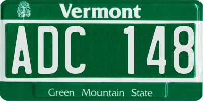 VT license plate ADC148