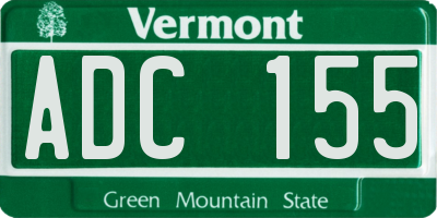 VT license plate ADC155