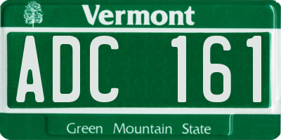 VT license plate ADC161