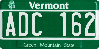 VT license plate ADC162