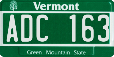 VT license plate ADC163
