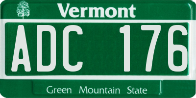 VT license plate ADC176