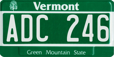 VT license plate ADC246