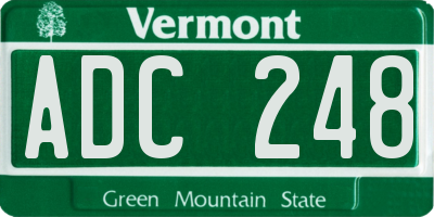 VT license plate ADC248