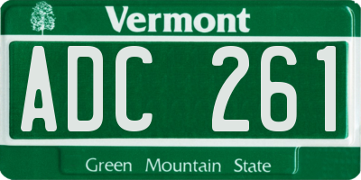 VT license plate ADC261