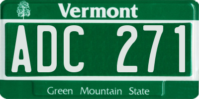 VT license plate ADC271