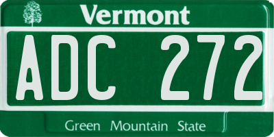 VT license plate ADC272