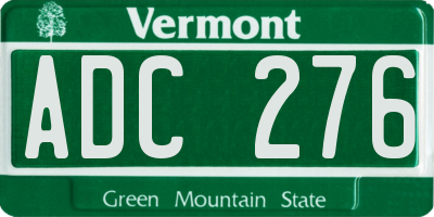 VT license plate ADC276