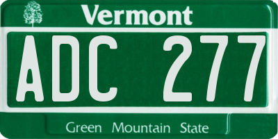 VT license plate ADC277