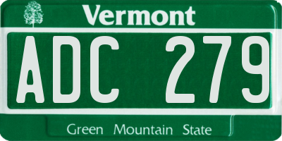 VT license plate ADC279