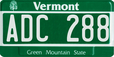 VT license plate ADC288
