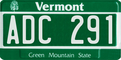 VT license plate ADC291