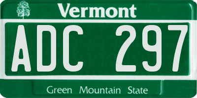 VT license plate ADC297