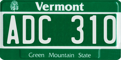 VT license plate ADC310