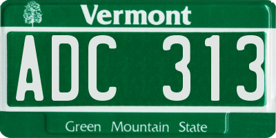 VT license plate ADC313