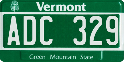 VT license plate ADC329
