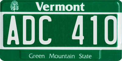 VT license plate ADC410