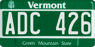 VT license plate ADC426