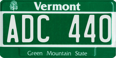 VT license plate ADC440