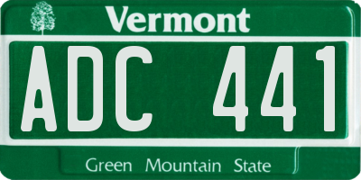 VT license plate ADC441