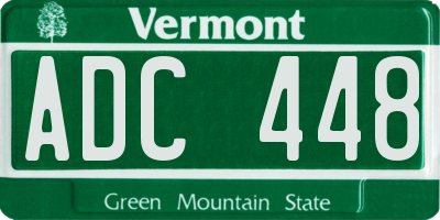 VT license plate ADC448