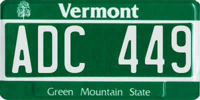 VT license plate ADC449