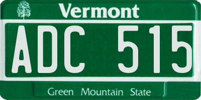 VT license plate ADC515