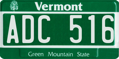 VT license plate ADC516