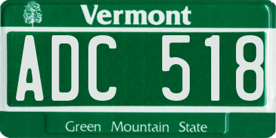 VT license plate ADC518