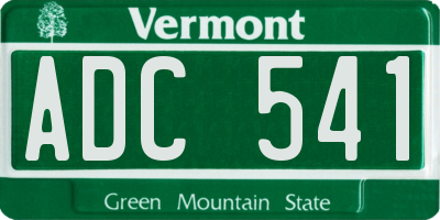 VT license plate ADC541