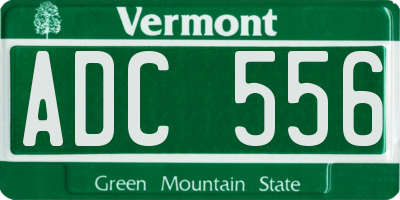 VT license plate ADC556