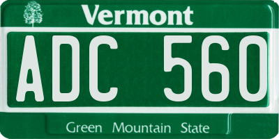 VT license plate ADC560