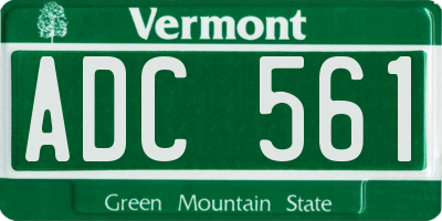 VT license plate ADC561